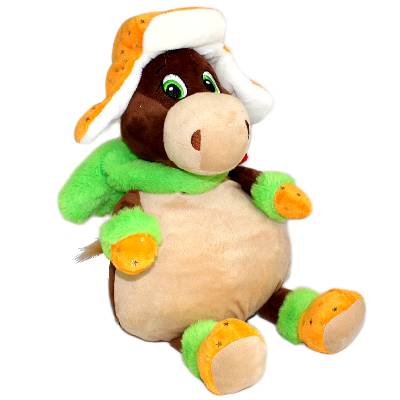 Сладкий новогодний подарок в мягкой игрушке весом 950 грамм