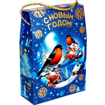Сладкий подарок на Новый Год в картонной упаковке весом 800 грамм 