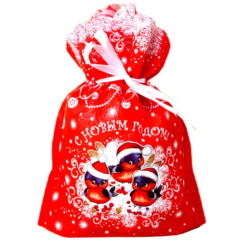 Детский подарок на Новый Год в мешочке весом 800 грамм